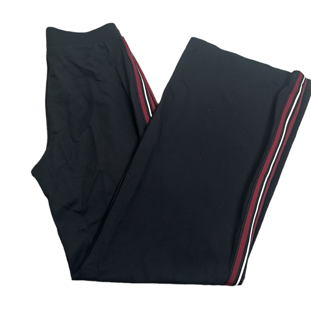 Express wide leg flares pull on pant size small black side strip - Picture 2 of 8